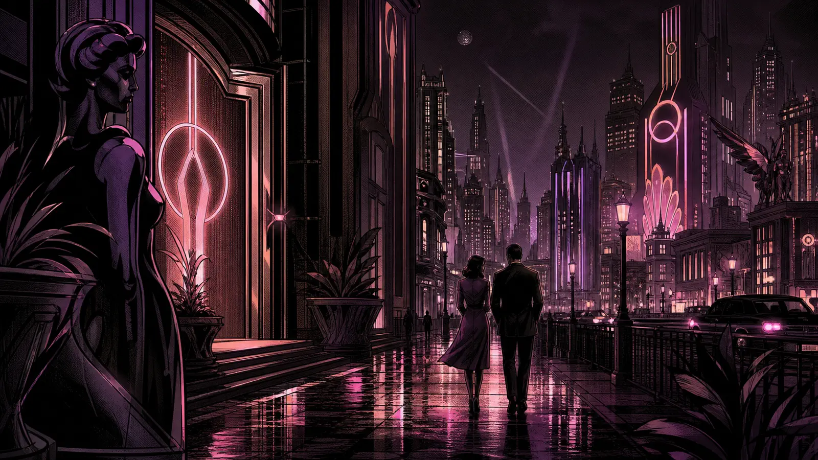 Visual world for an original adult fictional comic