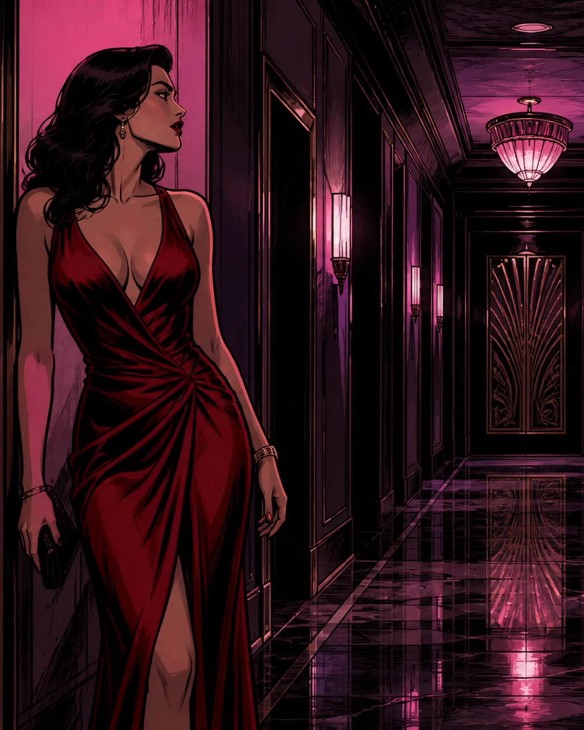 Original adult fictional comic scene